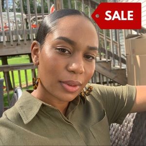 Tortoise Shell Resin Hoop Earrings